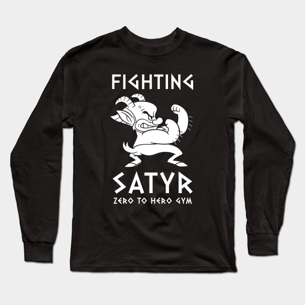 Fighting Satyr Long Sleeve T-Shirt by wloem